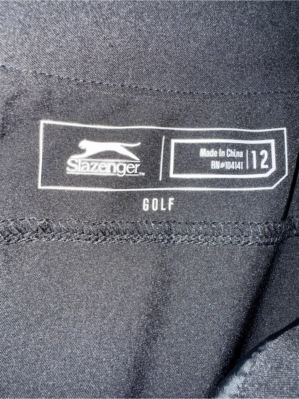 Slazenger Women's Golf Pants Black Size 12 Straight Leg Flat Front Belt Loops - Picture 5 of 6